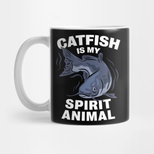 Catfish Is My Spirit Animal Tshirt For Fishing Fans Mug